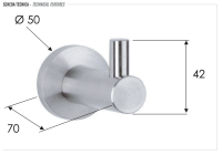 Крючок Remer Minimal INOX Mi50INOXCR, нержавеющая сталь Mi50INOXCR