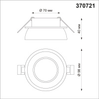 Встраиваемый светильник NovoTech LIRIO GU10 9W 235V 370721 SPOT