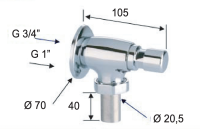 Кран порционный 3/4" Remer Tempor TE170 TE17034