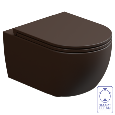 Чаша подвесного унитаза биколор GSG Ceramic Design Like LKWCSOBI000/035, White/Cacao Matt LKWCSOBI000/035