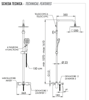 Душевая система с изливом Remer Dream D34A8MPUFM25T D34A8MPUFM25T