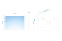 Зеркало ABBER See AG6104SP с подсветкой, сенсорный выключатель, диммер, датчик присутствия