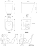 Чаша приставного унитаза GSG Ceramic Design Flut FLWC01000P, белый глянцевый FLWC01000P