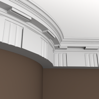 Карниз из полиуретана 1.50.151 Европласт - Плинтус потолочный с рисунком