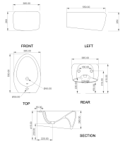 Биде подвесное GSG Ceramic Design Touch TOBISO001, белый матовый TOBISO001