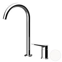 Смеситель для раковины Remer Slash SL57LBO, белый матовый SL57LBO