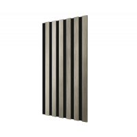 Комплект акуст.панелей, черный войлок, 600х300х19мм, рейки ЭКОПОЛИМЕР, платина матовая/2шт.