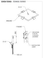 Комплект: Душевая система Remer Absolute AU92S02EFS34 AU92S02EFS34