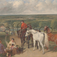 Картина: John Frederick Herring, Exercising the Royal Horses