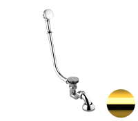 Слив-перелив click-clack для ванны Remer 96LICCDO, золото глянцевое 96LICCDO