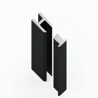 Вставка алюминиевая для теневого профиля Laconistiq Dual Mini Черная 28/1-11-300 3000×7×6,5