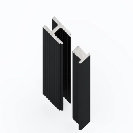 Профиль алюминиевый теневой Laconistiq Dual Mini Черный 28-11-300 3000×6×10