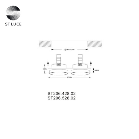 Встраиваемый светильник ST Luce ST206.528.02