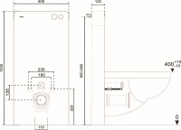 Инсталляционный модуль внешнего монтажа ABBER AC0107MB для подвесного унитаза, черный