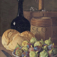 Картина: Luis Melendez, Still Life with Figs and Bread