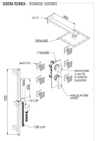 Комплект: Душевая система Remer Absolute AU93S01UFS20 AU93S01UFS20