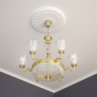 Розетка потолочная с рисунком  1.56.017 из полиуретана Европласт - Орнаментальная розетка