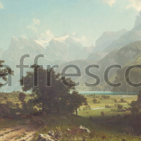 Картина: Альберт Бирштадт, Озеро Люцерн Швейцарии