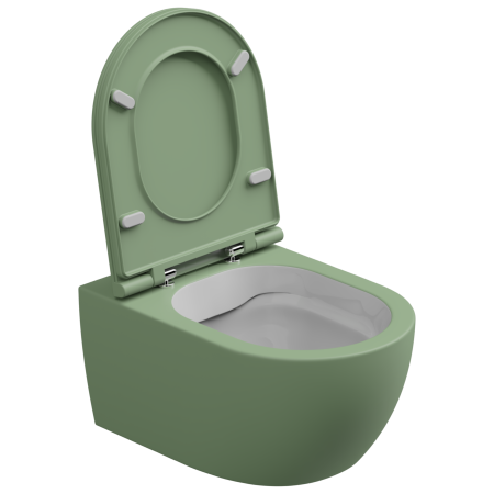 Чаша подвесного унитаза биколор GSG Ceramic Design Like LKWCSOBI000/031, White/Salvia Matt LKWCSOBI000/031