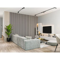 Акустические стеновые панели, 600х600 мм, войлок, рейки МДФ, дуб дымчатый