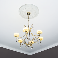 Розетка потолочная с рисунком  1.56.028 из полиуретана Европласт - Орнаментальная розетка