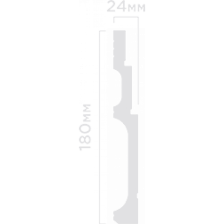 Плинтус напольный из дюрополимера HIWOOD B180V2