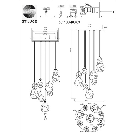 Люстра подвесная ST Luce IDESIA SL1188.403.09