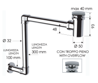Сифон с донным клапаном Remer 985S 985S