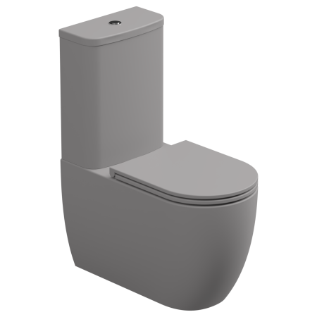 Чаша напольного унитаза биколор GSG Ceramic Design Like LKMBLBI000/038P, White/Fumo Matt LKMBLBI000/038P