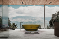 Прозрачная ванна ABBER Kristall AT9702Vesuvian оливковая