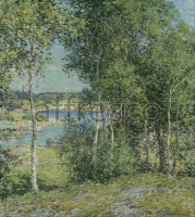 Картина: Уиллард Меткалф, A Family of Birches