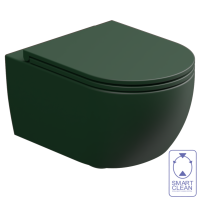 Чаша подвесного унитаза биколор GSG Ceramic Design Like LKWCSOBI000/036, White/Smeraldo Matt LKWCSOBI000/036