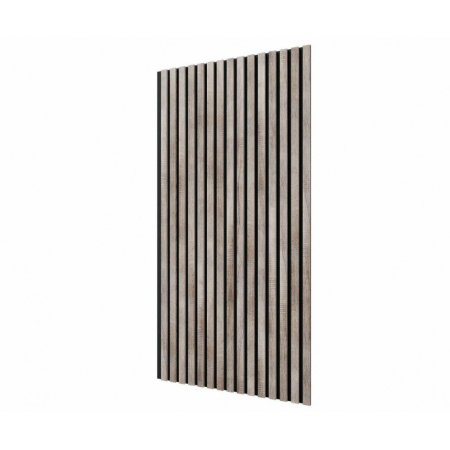 Акустические стеновые панели, 1200х600 мм, войлок, рейки МДФ, дуб дымчатый