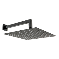 Верхний душ 30х30 см с кронштейном 30 см Mariani B1415Q0500, черный матовый B1415Q0500