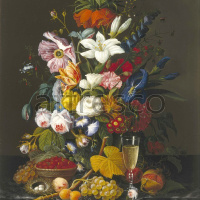 Картина: Severin Roesen, Victorian Bouquet