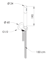Комплект для душа Remer 337M317MCNO, черный матовый 337M317MCNO