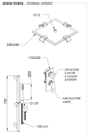 Комплект: Душевая система Remer Absolute AU92S01EFS34 AU92S01EFS34