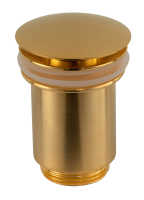 Донный клапан с переливом 1”1/4 Remer 905CC114BG, золото брашированное 905CC114BG