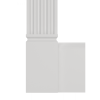 Декоративный элемент нижний из ЛДФ Ultrawood  D 1085 (85x155x18)