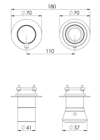 Смеситель для душа Remer Element ET92ZPWBDO, золото глянцевое ET92ZPWBDO