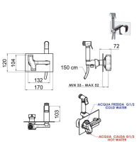 Гигиенический душ со смесителем Remer Dream D60 D60
