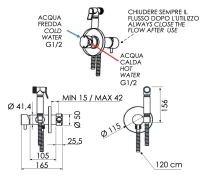 Гигиенический душ со смесителем Remer Minimal N65NO, черный матовый N65NO