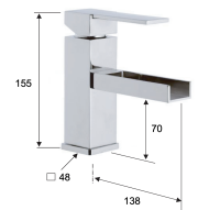 Смеситель для раковины Remer Qubika Cascata QC11 QC11