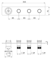 Смеситель для душа Remer Chrono CH98D3WBBR, бронза масляная CH98D3WBBR