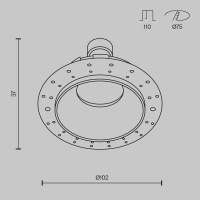 Встраиваемый светильник Maytoni Downlight Share 220-240V 10W IP20 DL051-U-2WB