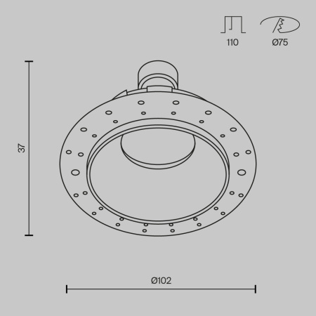Встраиваемый светильник Maytoni Downlight Share 220-240V 10W IP20 DL051-U-2WB