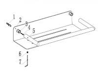 Полка ABBER Osten 316 AA1862BGG оружейная сталь брашированная