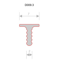 Профиль алюминиевый теневой разделительный Decaro D009.3A Brass Латунный 3000×7×7,5