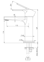 Смеситель для раковины Mariani Kali A16380KL12, нержавеющая сталь A16380KL12