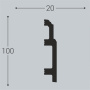 Напольный плинтус Bello Deco П10 100-20 из XPS Polymer